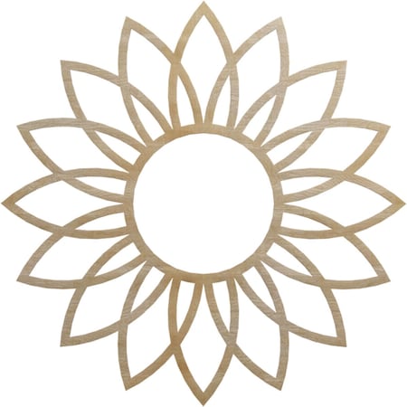 Ekena Millwork Daisy Wood Fretwork Pierced Ceiling Medallion, Hickory, 40"OD x 13 1/4"ID x 3/8"T CMWP40X40X0375DAHI